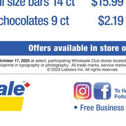 Customer Days Nestle Valid Wednesday, October 15 - Friday, October 17