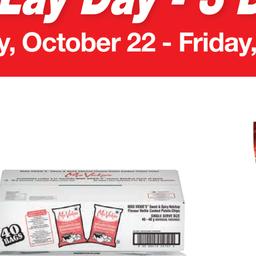 Customer Days Frito Valid Wednesday, October 22 - Friday, October 24
