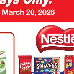Customer Days Nestle Valid Wednesday, Mar 18 - Friday, Mar 20