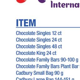 Customer Days Cadbury Mondelez Valid Wednesday, December 10 - Friday, December 12