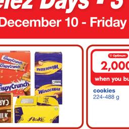 Customer Days Cadbury Mondelez Valid Wednesday, December 10 - Friday, December 12