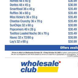 Customer Days Frito Valid Wednesday, October 22 - Friday, October 24