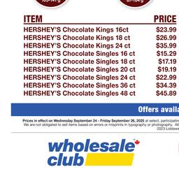 Customer Days Hershey Valid Wednesday, September 24 - Friday, September 26